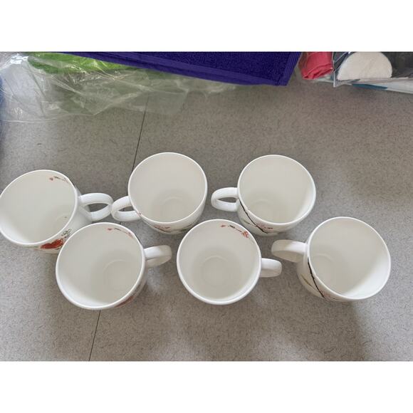 6 Lenox CHIRP Simply Fine Bone China Cups Mugs 3.75" made in USA - Picture 2 of 2